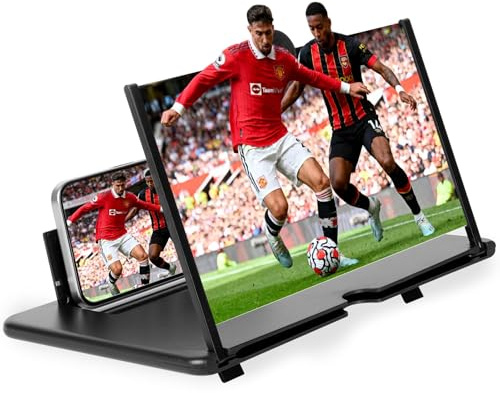 Mobile Phone Magnifier Screen,2026 New 3D HD Magnifier Projector Screen Enlarger for Movies,Videos,Gaming and Travel,Foldable Phone Stand with Screen Amplifier,Supports All Smartphones (10inch)