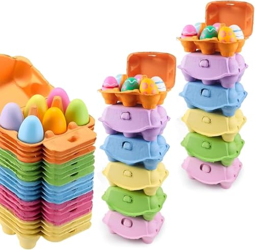 14 Egg Cartons, 7-Egg Boxes, Cardboard, Reusable 7-Egg Cartons Made of Natural Pulp Paper, Egg Box, Egg Container for Chickens and Ducks (14)
