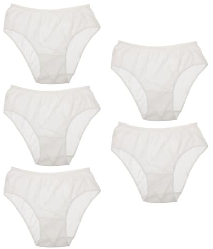 WRITWAA Slip Donna Monouso in Cotone 5 Pezzi, Mutande Professionali Portatili senza Lavaggio per Post Parto e Spa, Comode e Traspiranti