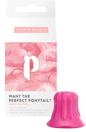 pony puffin FLAMINGO | Für den perfekten Zopf voller Volumen & Halt - Made in Germany | Latexfrei & vegan | Hebt Deinen Zopf auf das nächste Level | Pink für alle Haare