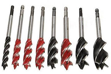 8 Stück 10–25 mm Spiralbohrer-Set, Schnellschnitt Schneckenbohrer, Holzbohrer, Schreinerwerkzeug, Hartmetall Holzbearbeitung Bohren