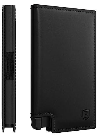 Ekster Parlament - Slim Leather Wallet - RFID Blocking - Quick Card Access, Nappa schwarz, Modern