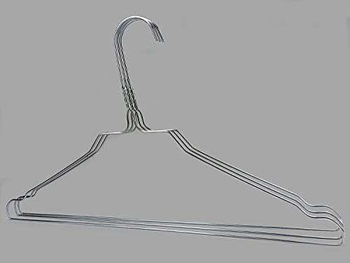 RSR Hangers Kleiderbügel 50 Stück Silber Drahtbügel aus Metall Drahtkleiderbügel Metallkleiderbügel Metall Hosenbügel Hemdenbügel Blusenbügel verzinkt Stärke 2,2 mm hochwertig verzinkt 40 cm