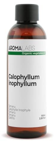 Aceite de Calófilo Inófilo BIO (Calophyllum inophyllum) - 100 mL - Aceite Vegetal Virgen Certificado Cosmos - Aroma Labs