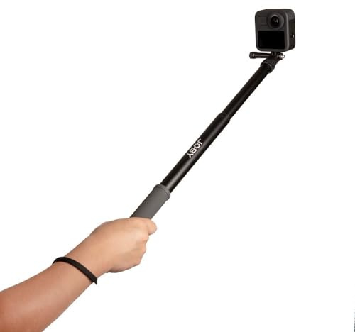 JOBY TelePod Sport Ausziehbare Stange für Action und 360° Kameras, Wasserdichtes Reisestativ, Fotografie-Zubehör, für Content-Creation, Vlogging, Action Shots, Schwarz