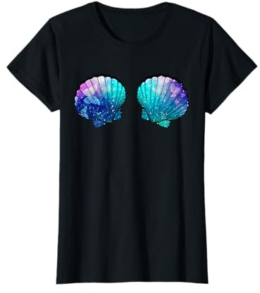 Meerjungfrau Muschel-BH - Bikini Muschel Meerjungfrau T-Shirt