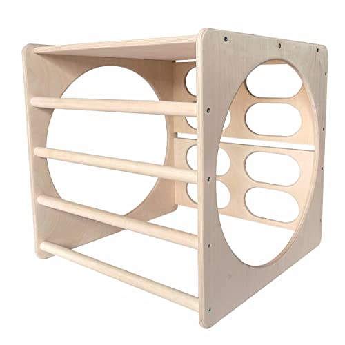 GOODEX Kletterwürfel aus Holz | Klettergerüst Indoor ab 1 Jahr | 100% ECO | Pikler Würfel Kletterturm | Kletterspielzeug nach Pikler | Kletterdreieck | Montessori