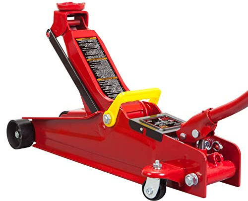 TCE TCET825051R Torin Low Profile Hydraulic Trolly Jack, 2.5 Ton (5,000 lb) Capacity, Red