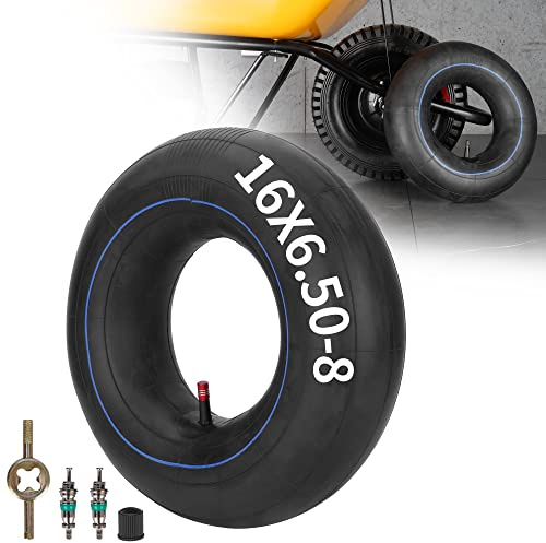 1 Pack 16x6.50-8 16x7.50-8 Heavy Duty Inner Tube with TR13 Straight Vavle | Free Installation Accessories, for ATV Quad 4 Wheeler Golf Cart Mower/Tractor/Golf Cart/Garden Trailer and More