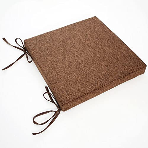 Yadlan Sitzkissen 40x40 Eckig, stuhlkissen mit bändern Landhaus, Sitzpolster Stuhl Indoor quadratisch, GedäChtnisschaum Sitzkissens Stuhlkissen, Sitzauflagen KüChenstuhl EsszimmerstüHle Kaffee