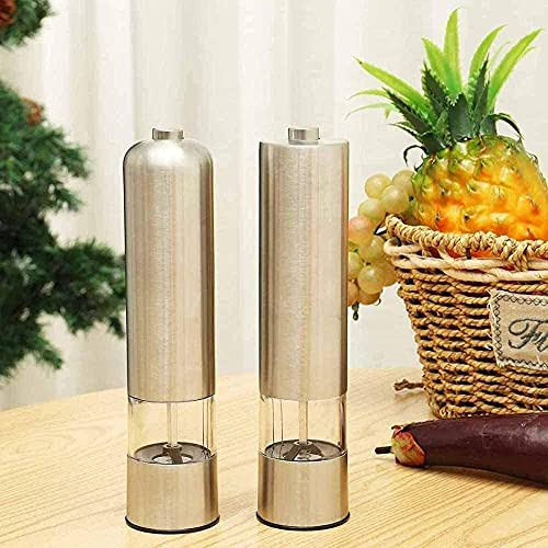 TONZN with Led Light Falz Mill Electric Chili Mill Chili Spice Mill with Led False Mill Electric Chili Chili Salt Mill Salt and Pepper Mills