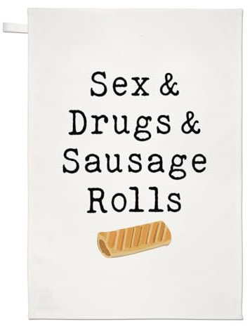Sex & Drogen & Wurst Rollen Geschirrtuch Spüllappen