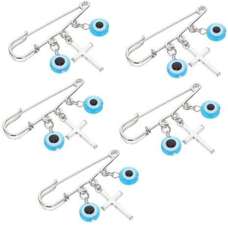 PRETYZOOM 5stücke Teiliges Türkische Blaue Augen Broschen Anstecker Delikate Kleidungsaccessoires Für Frauen Und Männer Elegante Dekoration Für Kleidung Taschen Und Mehr