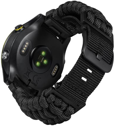 BINLUN Kompatibelt med Garmin Klockarmband 20mm 22mm 26mm Slitstarkt Flätat 550 Paracord Nylon Sport Ersättnings Klockarmband Designat för Quickfit Fenix/Passar Forerunner/Instinct/Quatix/MARQ