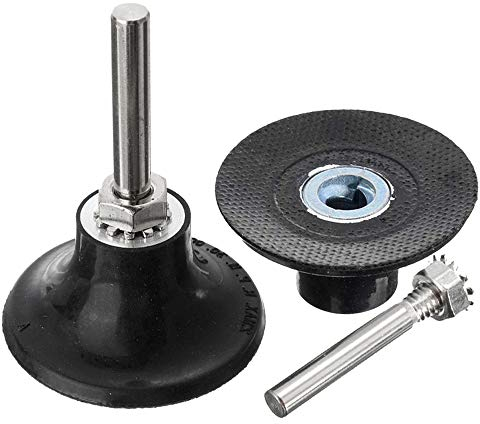 Mesee 2 Pz Supporto per Dischi Abrasivi da 50mm Pad Supporto di Levigatura con Gambo da 6,35 mm Supporto Rotativo per Dischi Abrasivi Disco Cambio Rapido per Utensile Rotante Levigatura Lucidatura