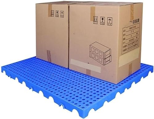 MekUk Kunststoffpalette Ineinandergreifende Feuchtigkeitsbarriere for Kunststoffpaletten, atmungsaktive Frachtlagermatte for Supermarktlager für Zwinger, Garten, Keller, Patio (Color : Blu, Size : 5