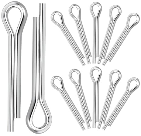 Qrity 20 Stück Edelstahl Splinte Pin, M4 x 25mm Federsplint, Sicherungssplinte, Federsplinte Clips für Landwirtschaft, Industrie, Bau