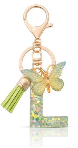MORSUNBELA Schlüsselanhänger Buchstabe Mädchen Keychain Letter | Personalisierter Buchstaben-Schlüsselanhänger für Mädchen und Damen, süßes Accessoire für Schlüssel, Tasche oder Rucksack