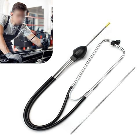 awlbed 1 PC Auto Motor Diagnose Zylindergeräusch Stethoskop Abnormales Geräusch Problem Diagnosewerkzeug Universal für die meisten Autos (Schwarz)