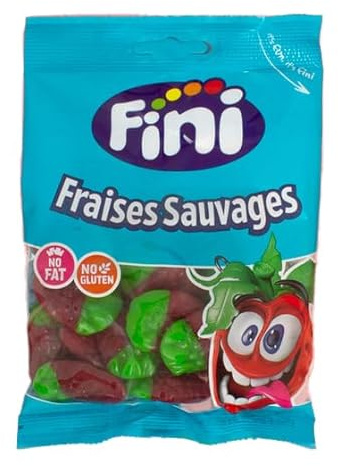 Funtastyc | Gominolas Fini - Golosinas Surtidas | Estuche 12 bolsas de 90 gr | Golosinas y Chuches para Cumpleaños, Navidad, Halloween y Regalos | Golosinas Halal (Fresas Salvajes)