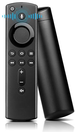 Telecomando di ricambio (2° gen), telecomando con comando vocale Alex per Smart TV (2nd Gen/3rd Gen/Lite/4K Max)/Smart TV Cube (1st Gen/2nd Gen/3rd Gen), compatibile con Echo Show 15