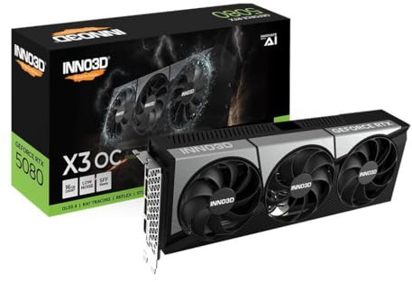 Inno3D GeForce RTX 5080 X3 OC 16GB GDDR7 Reflex 2 RTX AI DLSS4