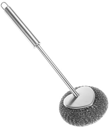 Espolvoreador de vajilla de metal - Lavadora de olla purificadora estufa, limpiadores de utensilios de cocina | Panel de senderismo de mango largo