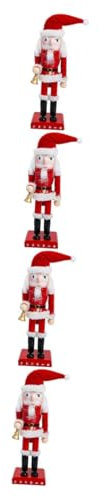 Cabilock 4 Pièces Casse Noisette Porte Homme Parure De Casse-Noisette Gonflable Figurine Casse-Noix De Noël Casse-Noisette Noël Chiffres De Casse-Noisette De Noël Nains Rouge Coton
