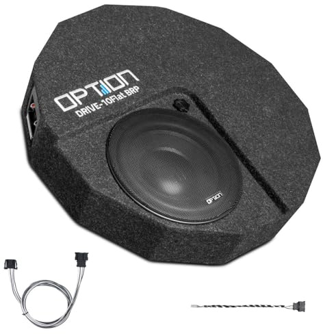 Option Subwoofer Upgrade kompatibel mit VW T-ROC (Baujahr ab 2017, mit Beats-Soundsystem ab Werk) - Plug & Play Nachrüstung DRIVE10FLAT-BRP-D2 Reserverad-Subwoofer