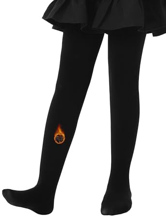 MERYLURE Fleece Lined Tights for Girls Winter Warm Kids Thermal Tights Toddler Ballet Dance Thick Leggings