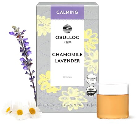OSULLOC Chamomile Lavender, Calming & Caffeine-Free Blend for Relaxation and Calming Support, 20 Count, 1.27 oz