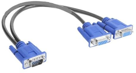 VCALDGFZ Cavo splitter VGA 1 computer a doppio monitor 2 maschio a femmina cavo adattatore