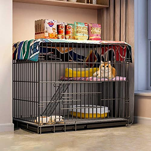 HYJYGM im Freien, Katzenhütte, Katzenkäfig, Käfig, Laufstall, Katzengehege auf Rädern, Metall, Katzenkätzchenkäfig, Kleintierstall, übergroße Katzenvilla für kleine Tiere, Welpe, x 60 cm (A)