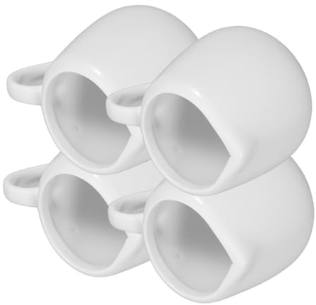 SUPVOX Jarra de Cerámica Pequeña con Mango 50 Ml, Set de 4 Unidades, Lechera Antigoteo para Café, Salsa y Leche, Mini Recipiente Versátil para Servir en Cocina y Restaurante