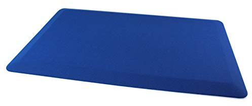 Ultralux Anti-Ermüdungsmatte für Steharbeitsplätze, Dicke rutschfeste gepolsterte Küchenbodenmatte 2cm dick Küchenteppich, 50 x 80cm ergonomisch Steh komfortmatte für Büro, Haus, Blau Stehunterlage