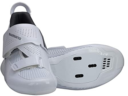 SHIMANO SH-TR501 Men's Specialist Short Course Triathlon Shoe, White, 10 Men (EU 44)