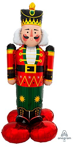 Amscan Anagram 8311911 - Globo de aluminio P70 de cascanueces de Navidad, relleno de aire, 61 pulgadas