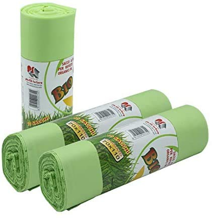 VIRSUS Bolsas de recogida húmeda y orgánica, 70 x 110 cm (110 litros), 100 unidades biodegradables y compostables