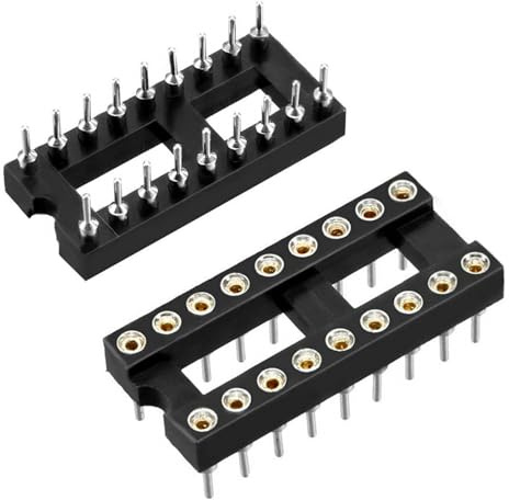 Oiyagai 20 Stück 18-Pin DIP IC Sockel Adapter, 2.54 mm Rundloch, PCB Löttyp, IC Testfassung für Breadboard, Prototyping, Elektronikreparatur & DIY Projekte