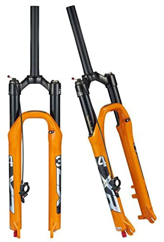 ZECHAO Fernsperre Fahrrad Federgabel MTB,26 27,5 29in Air Supension Frontgabel Rebound Anpassen Scheibenbremsluftgabel Hub 120mm Fahrrad Federgabel (Color : Orange, Size : 29inch)