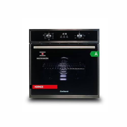 Corberó - Horno Multifunción | CCHMD803X | 70L | Display Digital | 8 Programas | Guías Extraíbles | Luz Interior | Puerta Doble Cristal | 3000W Potencia | Negro