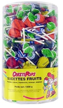 Sucettes aux fruits CRESTI POPS - 150 pièces