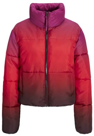 JJXX Jxiris-Chaqueta Acolchada Otw, Rojo Fucsia. Detalles: Degradado, S para Mujer