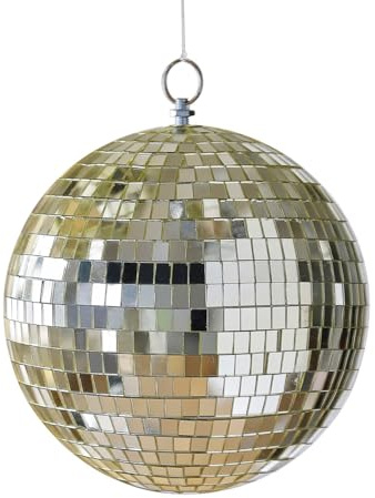 Ginger Ray Gold Disco Ball Hanging Party Decoration for Birthdays or New Year's Eve Parties 20cm