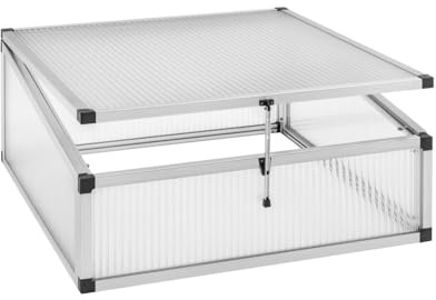 Beckmann FTHP Frühbeet Typ Allgäu Modell FTH – Extrem Stabil: Hagelfeste 16mm Platten – Made in Germany – UV-Schutz—Premium Aluminium Mini-Gewächshaus – 101x107 cm
