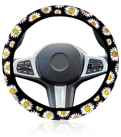 KOQAIIZ Couvre Volant Voiture, Housse De Volant Respirante Antidérapante pour Le Sport, Protege Volant Voiture, Housse Volants Voiture Accessoires D'intérieur Protecteurs
