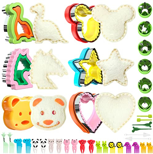 Ausstecher Brot Und Gemüse Kinder, Brotausstechformen, Ausstechformen, Sanwich Gemüse Obst Ausstecher, Edelstahl, Dinosaurier Dino Stern Formen (38stk)