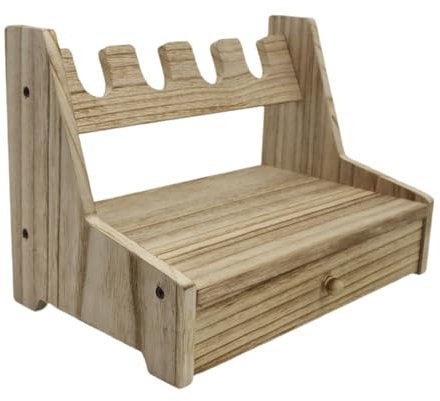 Dualoai Werkzeug Organizer, Werkzeughalter, Holz Aufbewahrungsregal, Präsentationsständer für Zuhause, Badezimmer, Garage, mit Schublade