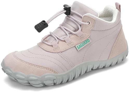 SAGUARO Barnen Barfota Skor Trail Running Barfoot Minimalistiska Lätta Sneakers Andningsbara, Gr.26-36, Lila ny, 26 EU