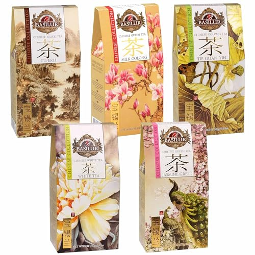 BASILUR Chinese - Ensemble de thés chinois, thés en feuilles 5x100g